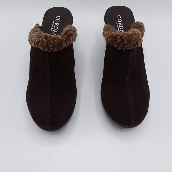 Cordani Dream Brown Suede Mule Heeled Slippers - Picture 2 of 7